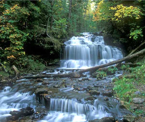 Wagner Falls Waterfall Note Card